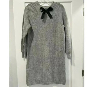 J.Crew Mercantile Wool Blend Sweater/Dress with Bow Size M